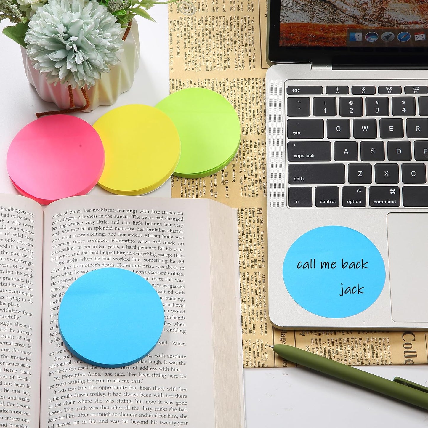 Mr. Pen- Round Sticky Notes, 2.8" Diameter, 12 Pads, 720 Sheets, Morandi Color, Sticky Notes Bulk, Self-Stick Note Pads, Perfect for Office, School, Home, Study & Organization