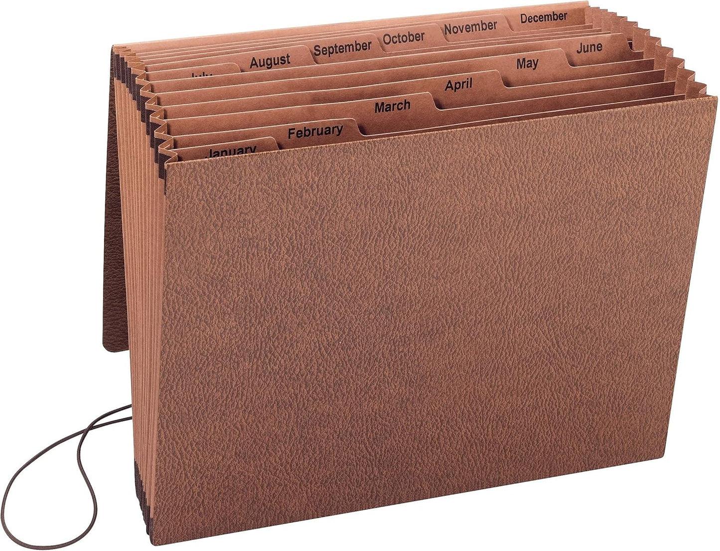Smead TUFF Expanding File 21 Pockets, Alphabetic (A-Z), Flap and Cord Closure, Letter Size, Redrope (70318)