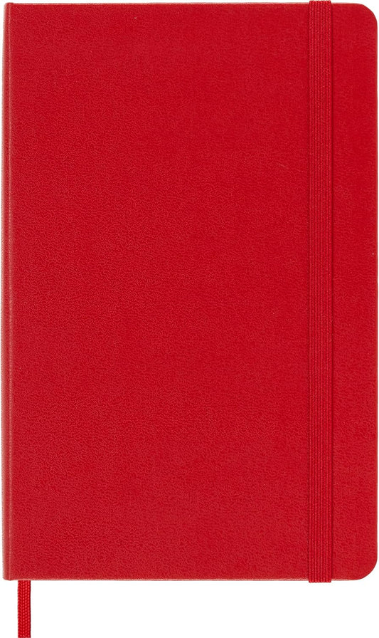 Moleskine Classic Notebook, Large, Squared, Red, Hard Cover (5 x 8.25)