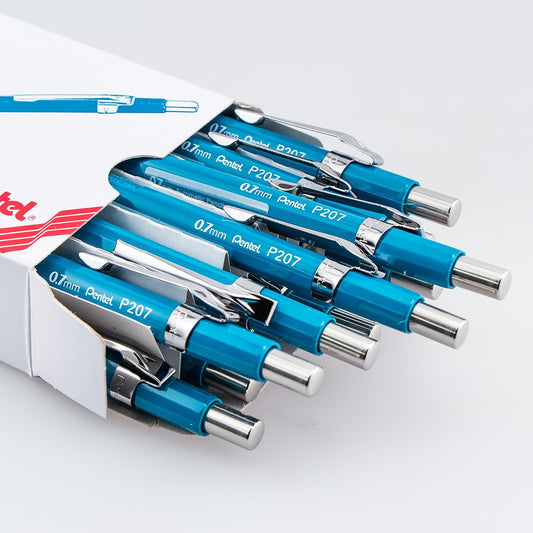 Pentel Sharp Mechanical Pencil, (0.7mm), Blue Barrel, Box of 12 (P207C)