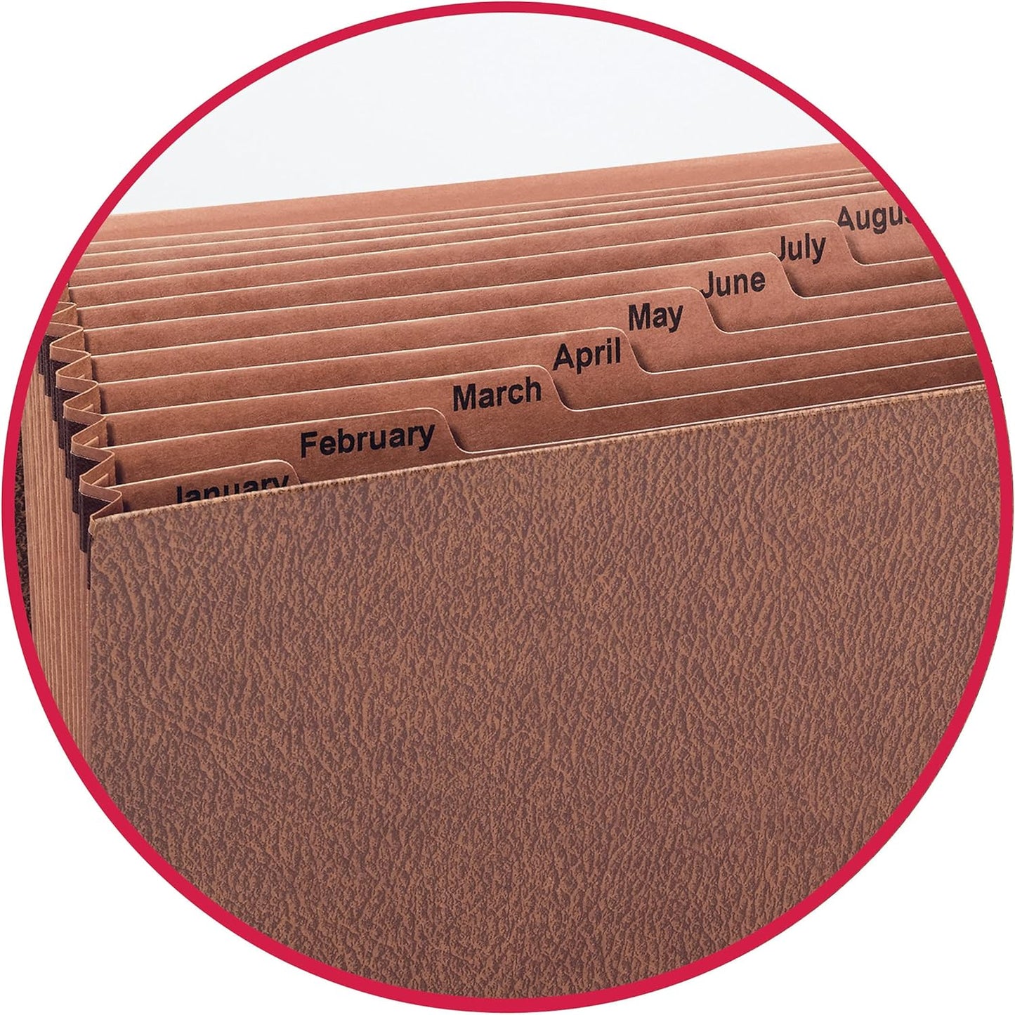 Smead TUFF Expanding File, 21 Pockets, Alphabetic (A-Z), Flap and Cord Closure, Legal Size, Redrope (70320), Pack of 1
