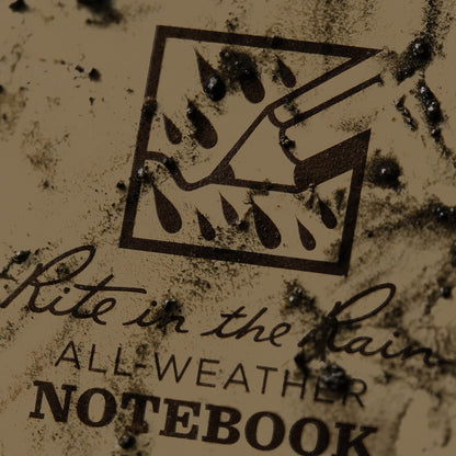 Rite in the Rain Weatherproof Top Spiral Notebook, 5.5" x 8.5", Tan Cover, Universal Pattern (No. T958)