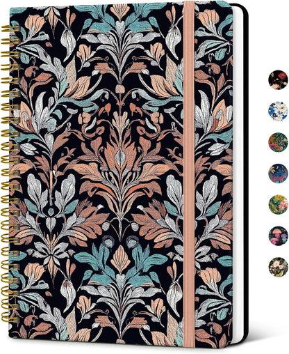 Taja Lined Spiral Notebook Journal for Women A5(5.8" × 8.3"), Cute Hardcover Notebook for Work, School & Note Taking, Pretty College Ruled Journal for Writing, 140 Pages, Sunset