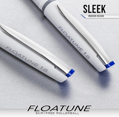 Pentel Floatune Rollerball Pen, (1.0mm), Bold Point, Blue Ink, Pack of 8 (BY110PF8C)