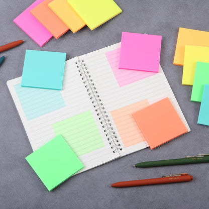 Mr. Pen- Transparent Glitter Sticky Notes, 3”x3”, 12 Pads, 600 Sheets, Colorful, Plastic Glitter Sticky Notes Bulk, Self-Stick Note Pads for Women, Office, School, Home, Study & Organization