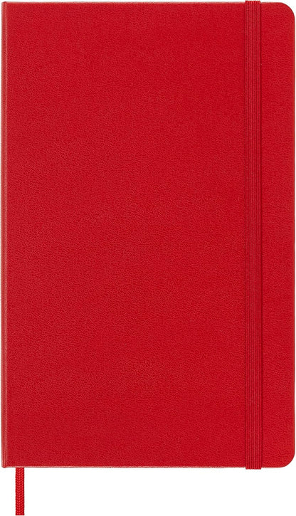 Moleskine Classic Notebook, Large, Squared, Red, Hard Cover (5 x 8.25)