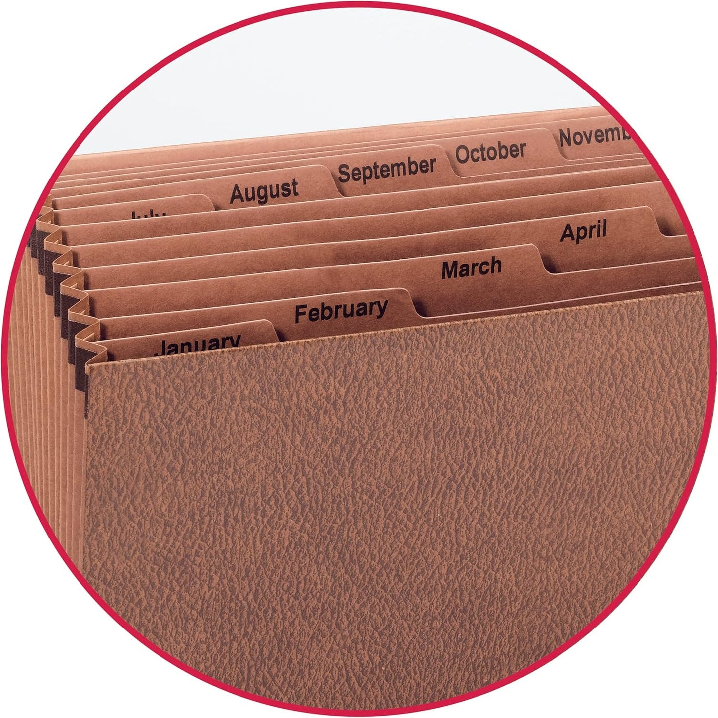 Smead TUFF Expanding File 21 Pockets, Alphabetic (A-Z), Flap and Cord Closure, Letter Size, Redrope (70318)