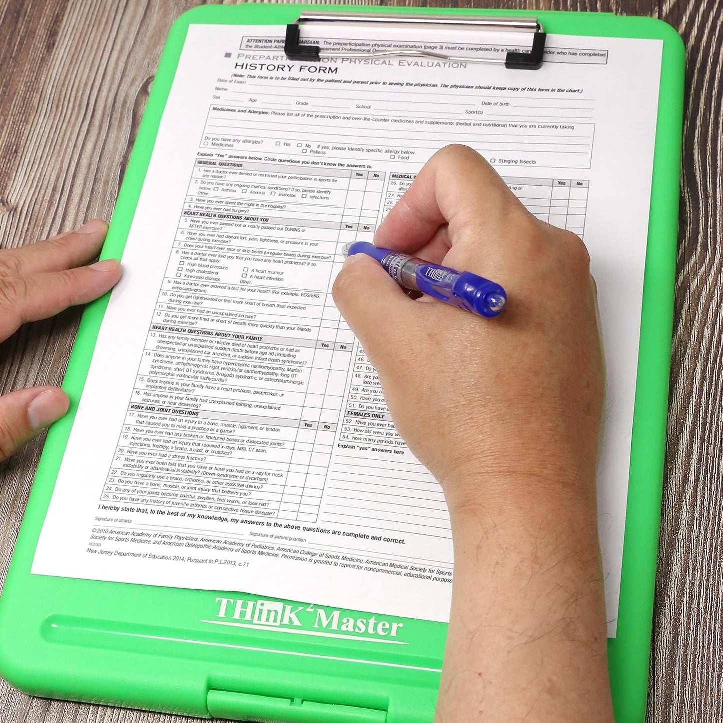 Think2Master Black Plastic Storage Clipboard. | 25% Heavier & 25% Sturdier| Heavy Duty and Won’t Flex or Bend Like Other Brands (Compare The Weight). Storage Compartment Holds 150 Letter Sized Paper.