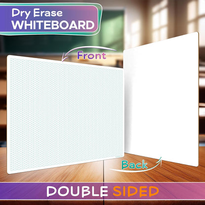 SCRIBBLEDO Isometric Grid 11"x14" Large Graph Dry Erase Board Double-Sided White Board Drawing Grid Lines Graphing Architectural Gridded 3D Design Whiteboard for Home School Classroom