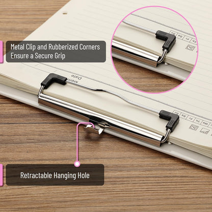 Mr. Pen- Plastic Clipboard, 12.5" x 9", 2 Pack, Clipboard Plastic, Low-Profile Metal Clip with Retractable Hanging Hole