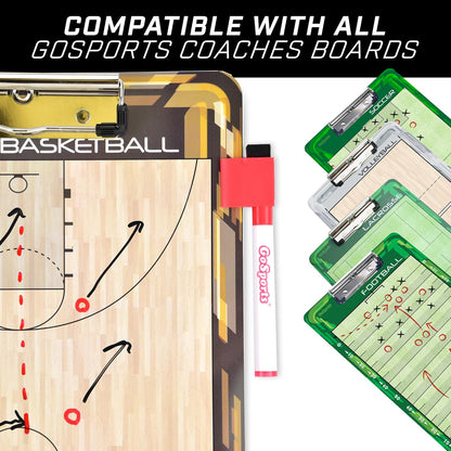 GoSports Premium Dry Erase Coaches Clipboards – Basketball, Baseball, Football, Soccer, Hockey, Volleyball, Lacrosse