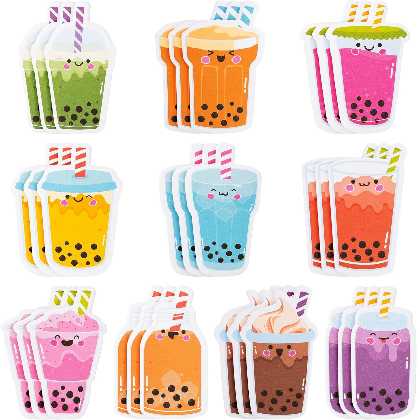 Xqumoi 30 Pack Teacher Sticky Notes - Funny Coffee Cup Self Sticky Notepads Writing Memo Pads for Teacher Appreciation Back to School Office Supplies Coffee Lover Gift Party Favors Goodies Bag Fillers