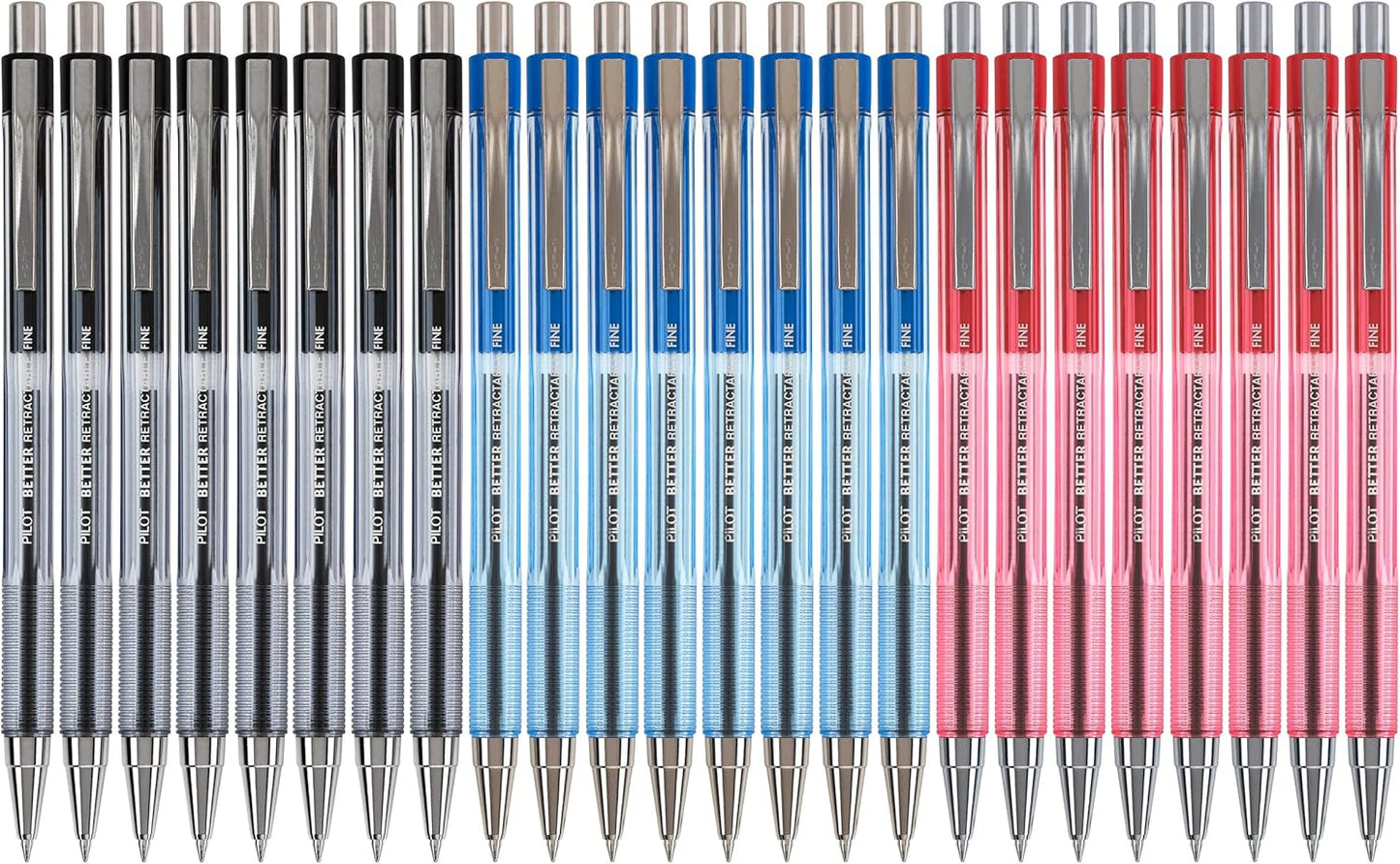 PILOT Pen 30000 The Better Ball Point Pen Refillable & Retractable Ballpoint Pens, Fine Point, Black Ink, 12-Pack
