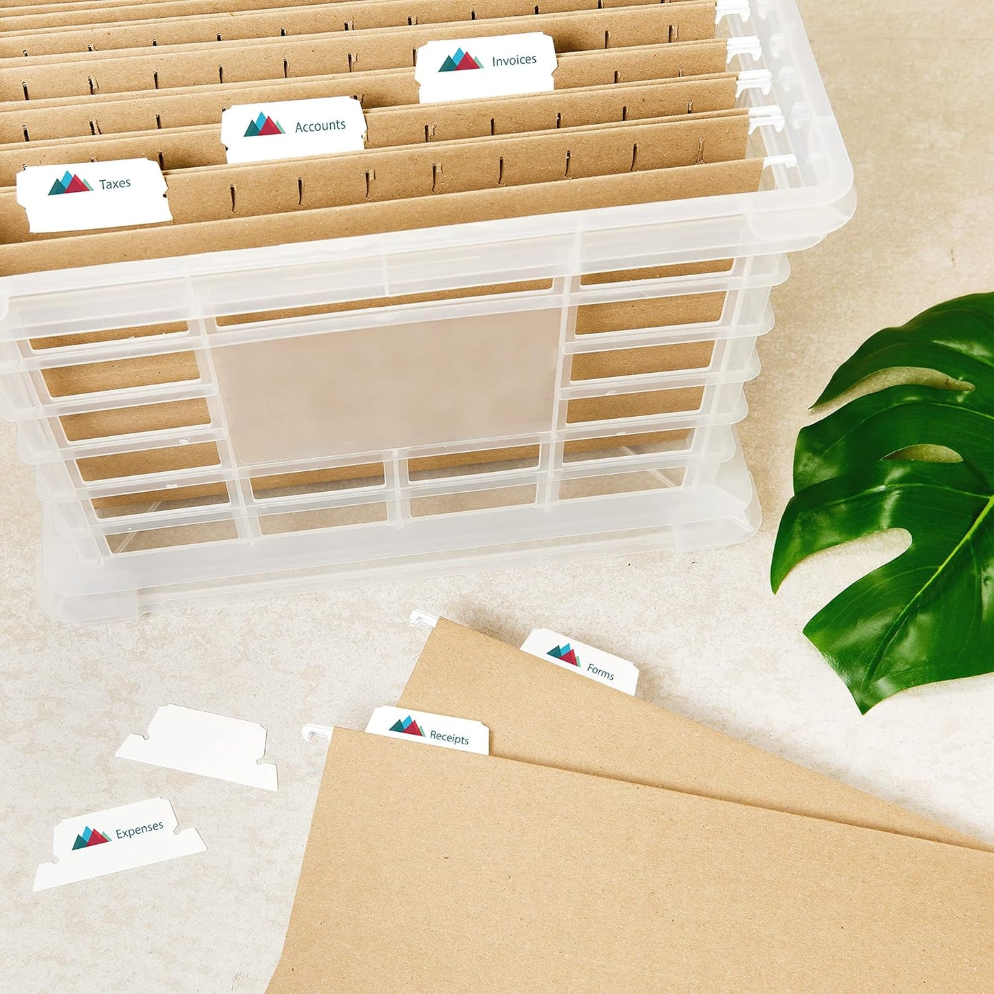 Avery Printable Hanging File Folder Tabs, 1/5 Cut, White, 90 Total (5567)