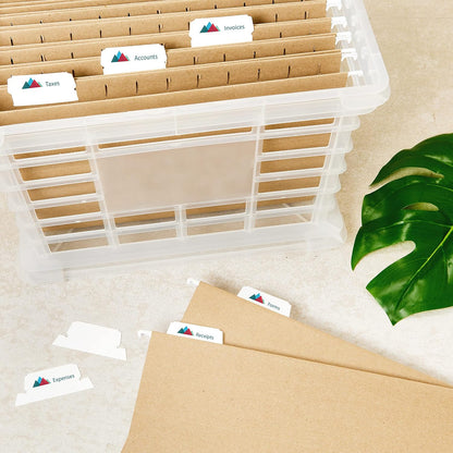 Avery Printable Hanging File Folder Tabs, 1/5 Cut, White, 90 Total (5567)