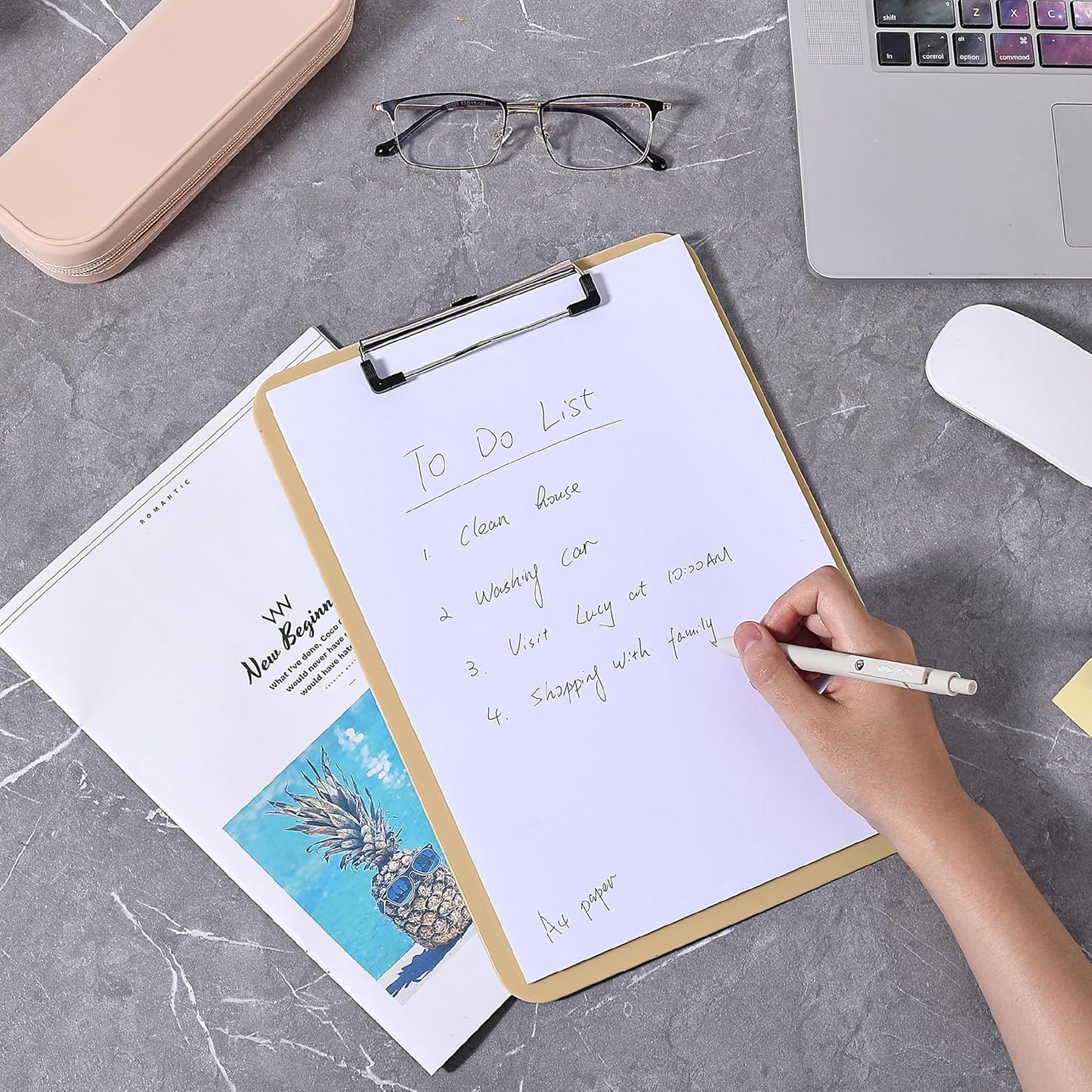 Mr. Pen- Plastic Clipboard, 12.5" x 9", 2 Pack, Clipboard Plastic, Low-Profile Metal Clip with Retractable Hanging Hole