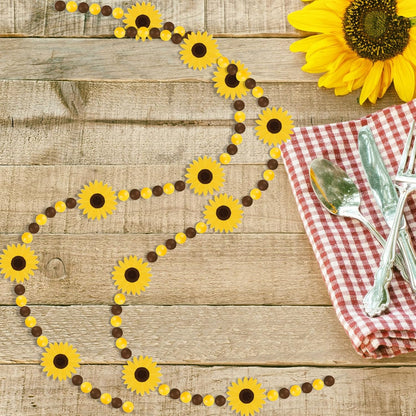 8.2 Ft Pencil Wooden Garland Graduation Yellow Pencil Banners with Cute Beads Hanging Ornaments for Kindergarten Classroom Office Home First Day of School Party Decor