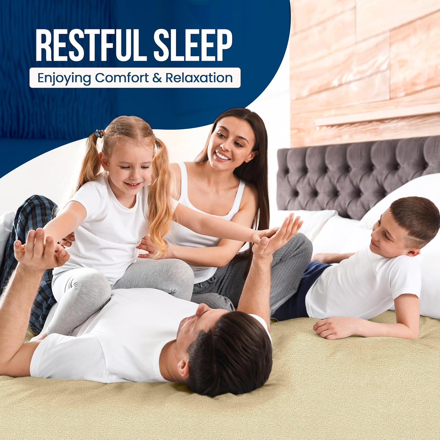 Twin Size Mattress Protector Waterproof, Premium 200 GSM Terry Mattress Cover, Soft & Breathable Bed Cover, Fitted Sheet Style Stretchable Deep Pockets 15" by Utopia Bedding (White)