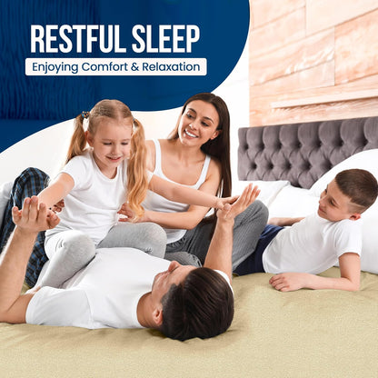 Twin Size Mattress Protector Waterproof, Premium 200 GSM Terry Mattress Cover, Soft & Breathable Bed Cover, Fitted Sheet Style Stretchable Deep Pockets 15" by Utopia Bedding (White)