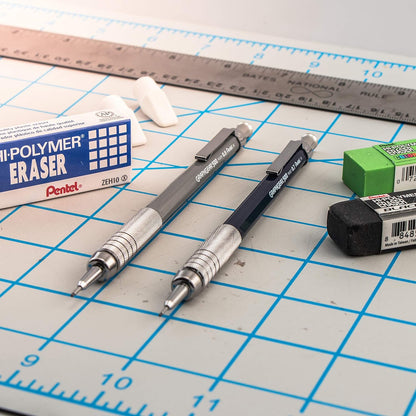 Pentel GraphGear 500 Mechanical Drafting Pencil, (0.5mm), Fine Line, Black Barrel, Pack of 4 (PG525BP4A)