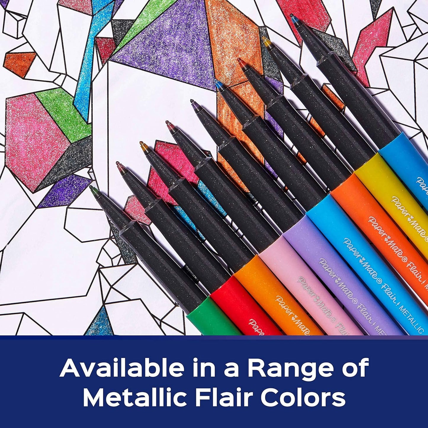 Paper Mate Flair Felt Medium Tip Set, 4-Pen Metallic Colors Set