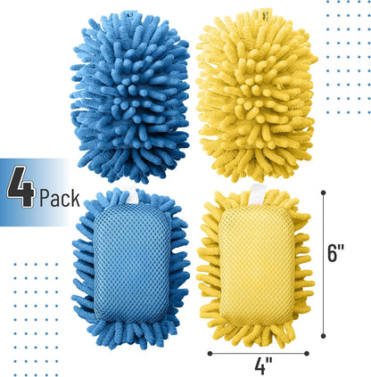 Mr. Pen- Magnetic Microfiber Shag Whiteboard Erasers, 4" x 6", 4 Pack, Dual Surface, Washable Large Dry Erase Board Cleaner for Chalk, Marker, Classroom, Office, Home