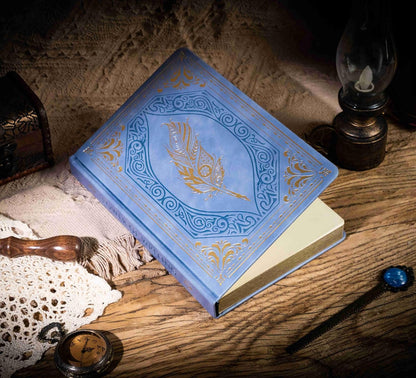 CAGIE 320 Pages Thick Hardcover Journaling Notebooks Vintage Leather Journal for Women Men A5 College Ruled Journals for Writing with Gift Box, 5.7 x 8.3 in, Blue