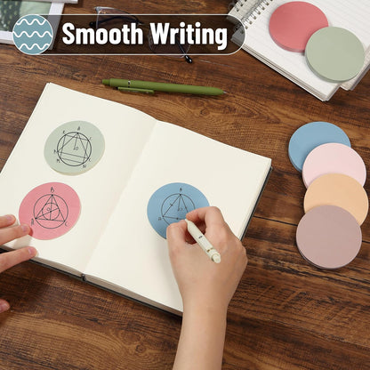 Mr. Pen- Round Sticky Notes, 2.8" Diameter, 12 Pads, 720 Sheets, Morandi Color, Sticky Notes Bulk, Self-Stick Note Pads, Perfect for Office, School, Home, Study & Organization