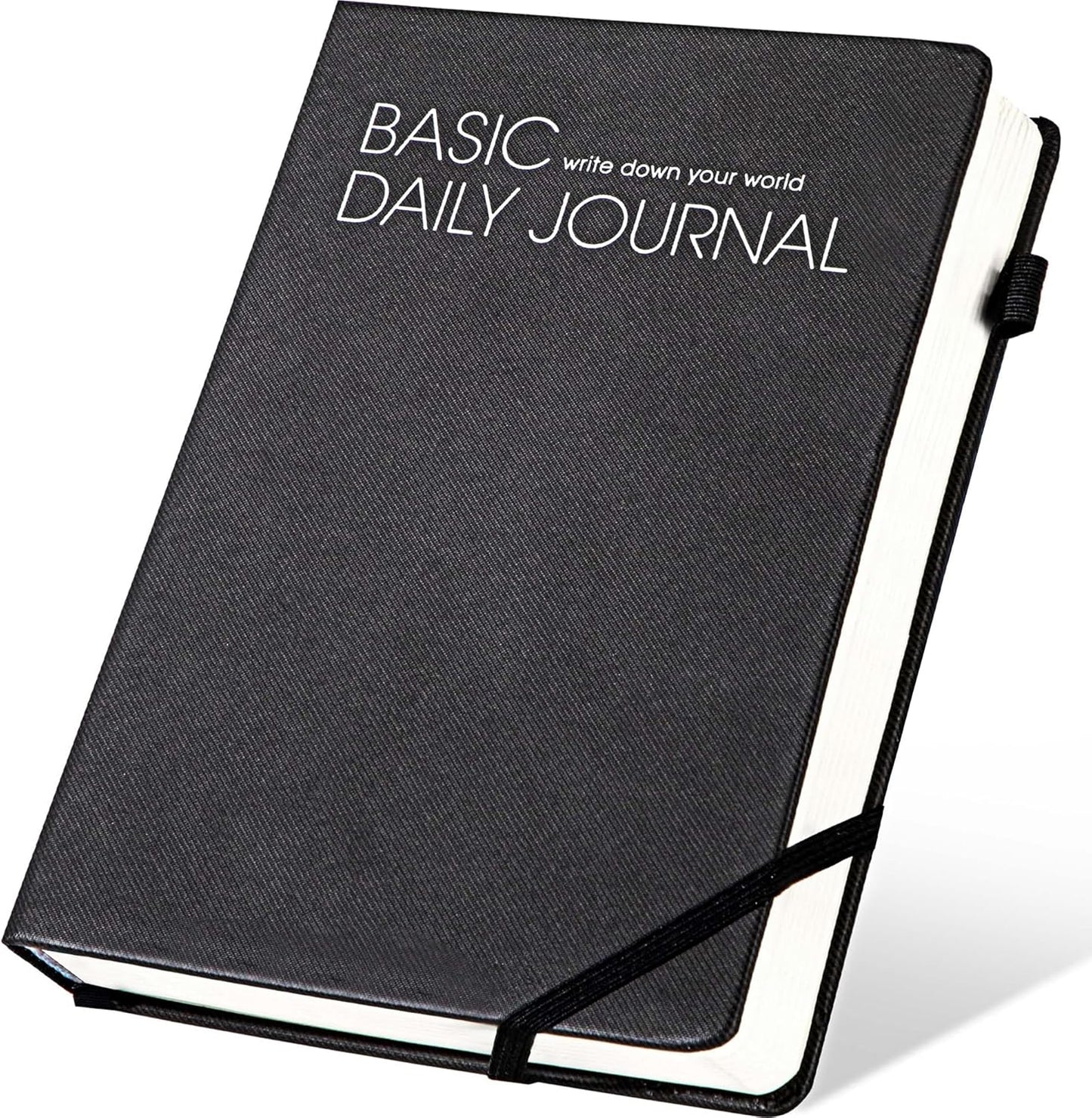 CAGIE Journal Notebook for Women Men, Hardcover Lined Notebooks Journals for Writing Work Journaling Note Taking Diary with Pen Loop (Black Ruled), Gifts, 5.7" x 8.3", 196 Pages