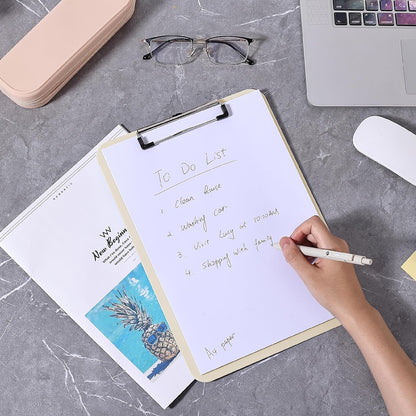 Mr. Pen- Plastic Clipboard, Letter Size, Black, Clipboard Plastic, Low-Profile Metal Clip with Retractable Hanging Hole