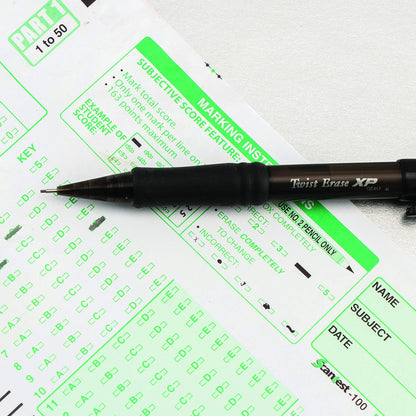 Pentel Twist-Erase III Mechanical Pencil, (0.7mm), Black Barrel, 12 Pack (QE517A)