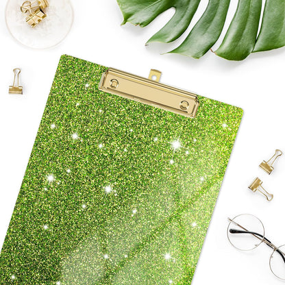 Rimilak Acrylic Glitter Clipboards, Sparkly Board with Low Profile Gold Clip, Designed for Classroom School and Office Use, A4 Letter Size 9 x 12.5 in, Pink