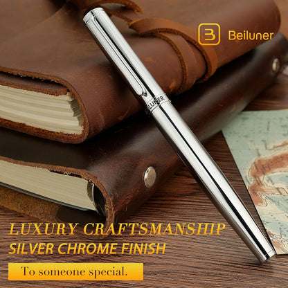 BEILUNER Luxury Rollerball Pen, Stunning Green Lacquer with 24K Gold Trim,Noble and Elegant Designs,Schneider Ink Refill, Best Gift Set for Men & Women, Refillable, Executive Writing, Nice Pens
