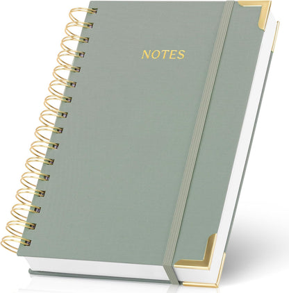 Aesthetic Thick Spiral Notebook Journal For Women in B5 Format - Modern Linen Hardcover College Ruled Note Book With 300 Lined Pages - Perfect For Writing And Staying Organized at Work or School