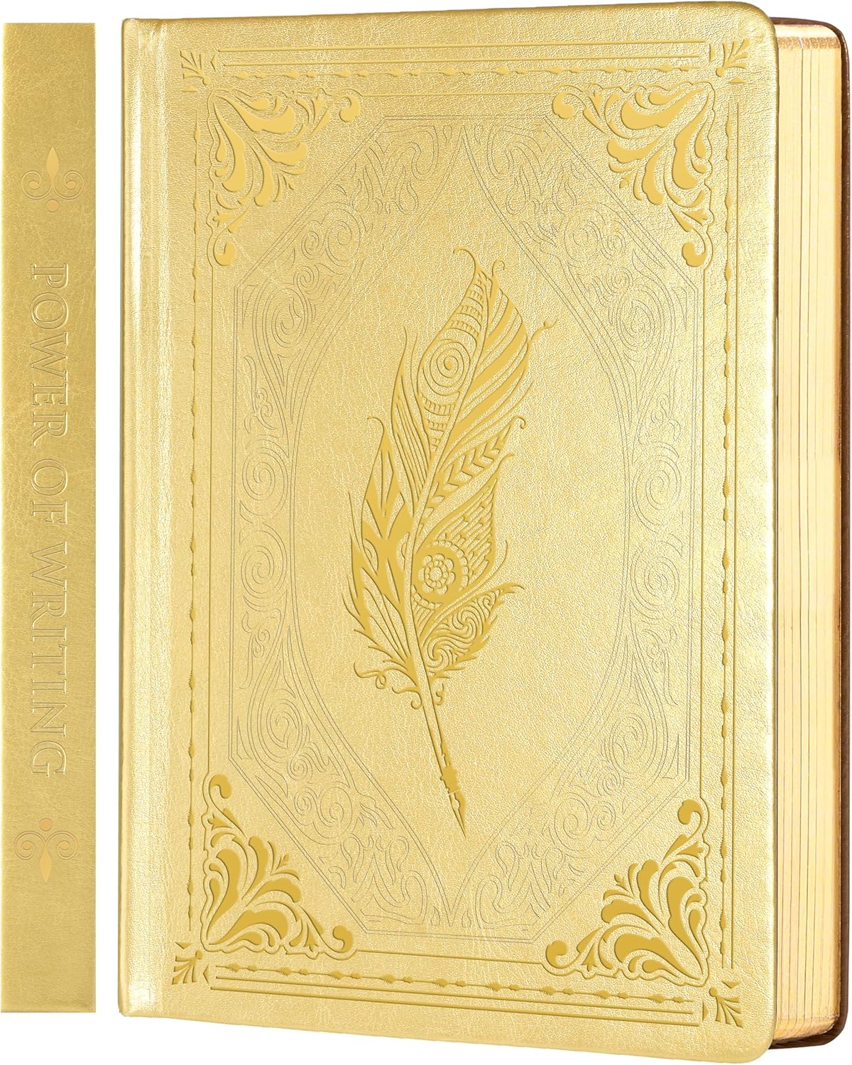 CAGIE 320 Pages Thick Hardcover Journaling Notebooks Vintage Leather Journal for Women Men A5 College Ruled Journals for Writing with Gift Box, 5.7 x 8.3 in, Blue