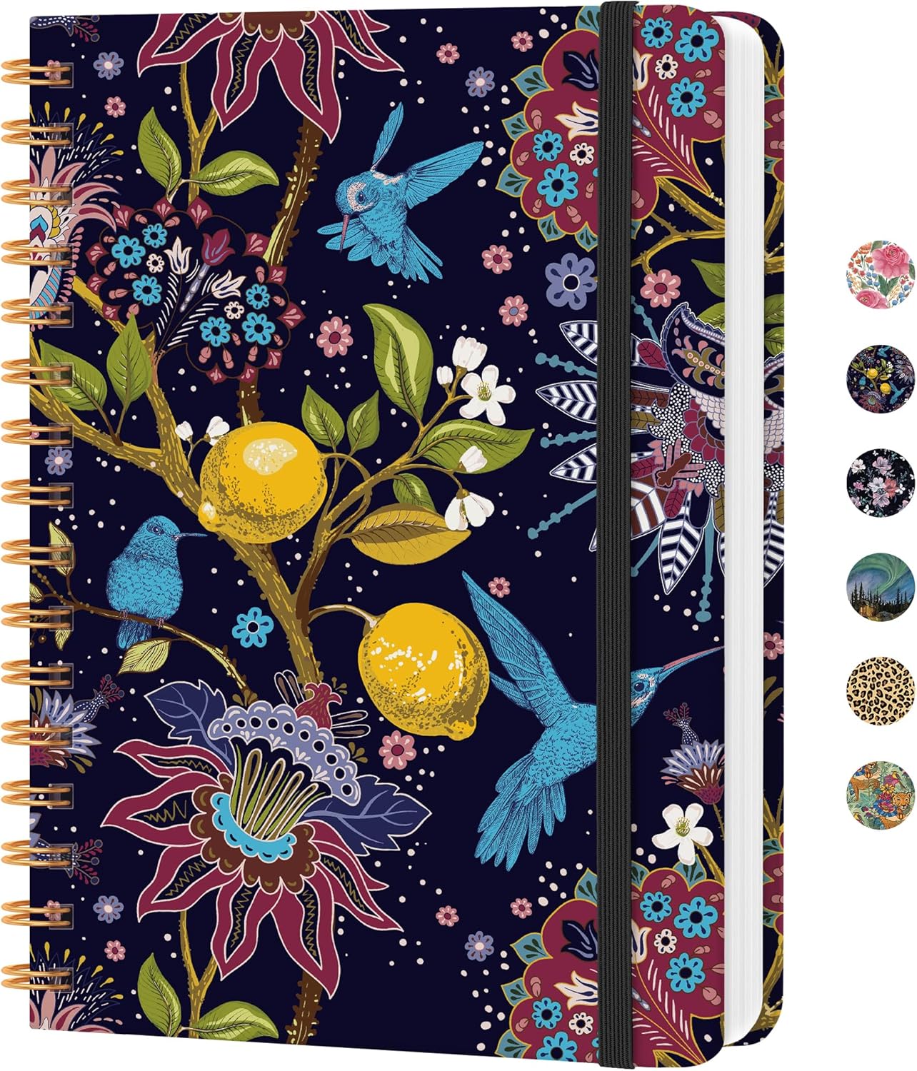 CICPAP Lined Spiral Journal Notebook, A5 College Ruled Notebook for Journaling, Note-Taking, and Daily Planning, Durable Hardcover with an Elegant Design, Purple