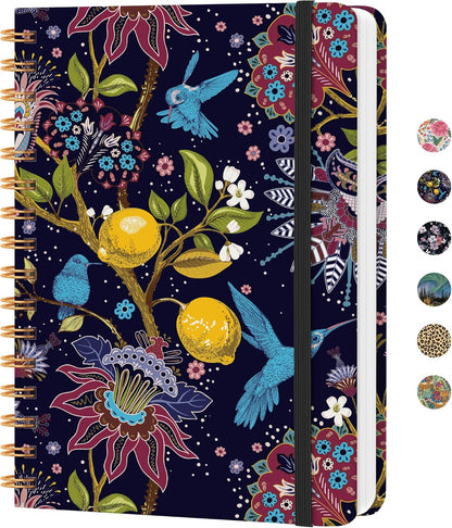 CICPAP Lined Spiral Journal Notebook, A5 College Ruled Notebook for Journaling, Note-Taking, and Daily Planning, Durable Hardcover with an Elegant Design, Purple