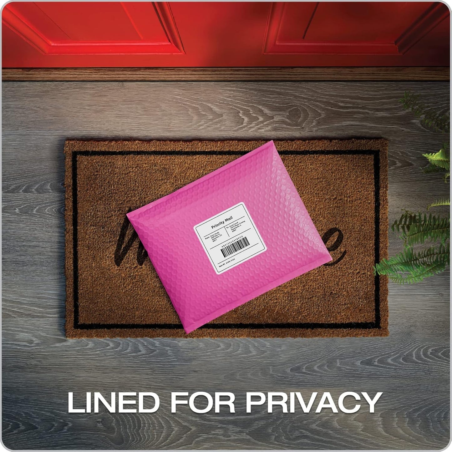Quality Park Bubble Mailers, 8.5 x 11 Shipping Envelopes, Water Resistant White Poly Padded Envelopes, Redi-Strip Peel Off Closure, 25/Box (QUA85859)