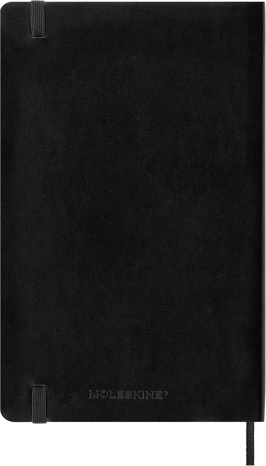 "Moleskine Classic Notebook, Soft Cover, Large (5"" x 825"") Ruled/Lined, Black, 192 pages" (S07162)