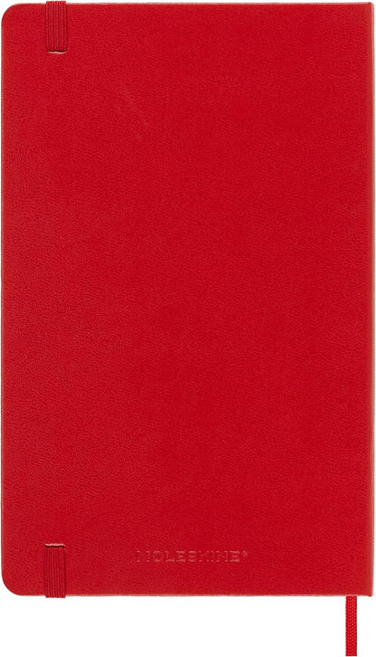 Moleskine Classic Notebook, Large, Squared, Red, Hard Cover (5 x 8.25)