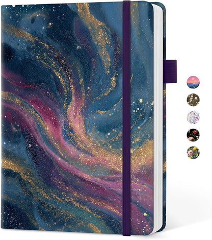 Taja Aesthetic Lined Journal for Women, Pretty 6" x 8" Notebook for Work & Note with 160 College Ruled Pages, Hardcover Leather Notebook for Journaling, Note Taking, Bible Study, Hummingbird
