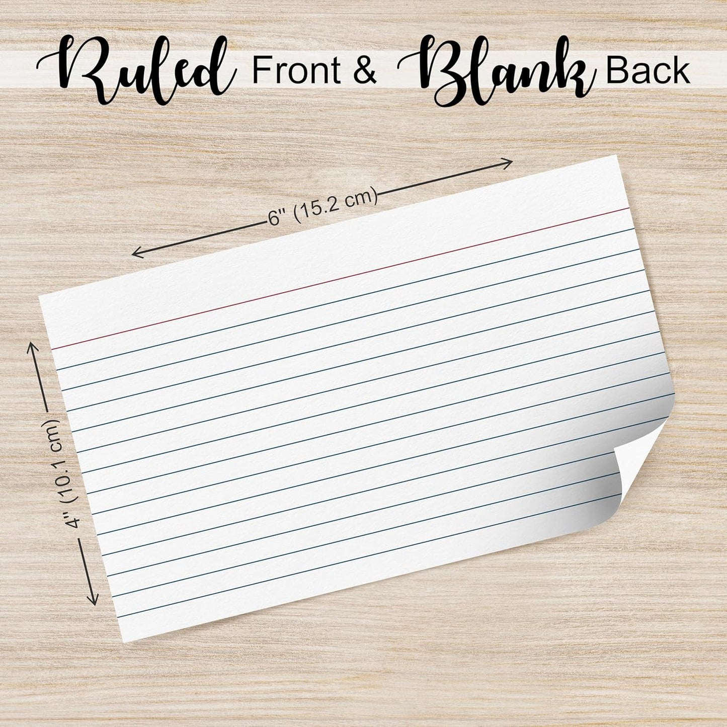THREE LEAF 3 X 5, INDEX CARDS RULED, 100 CT. WHITE, Ruled Flash Cards, Study Card, Memo Pad, For To-Do List, Art And Craft Projects
