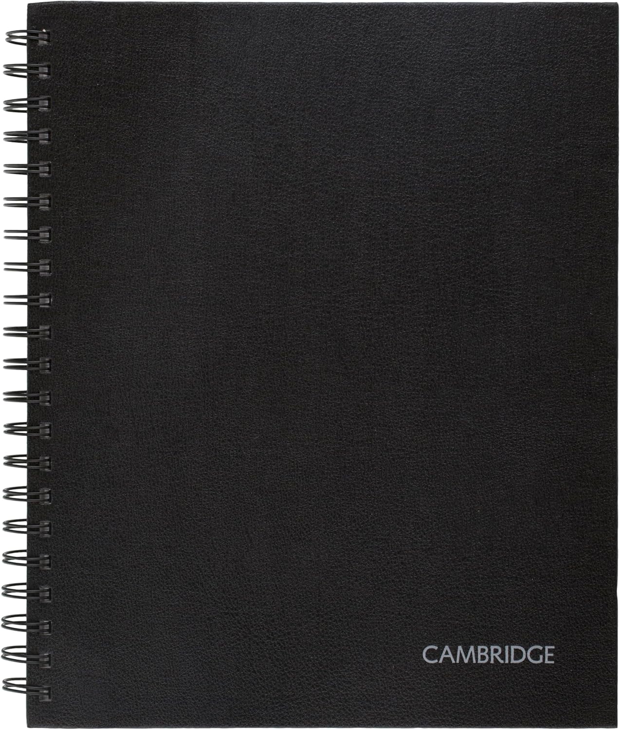 Cambridge Limited Business Notebook, Legal Ruled Paper, 8-1/4" x 11", 96 Sheets, Hardcover, Pockets, Wirebound, Black (06100)