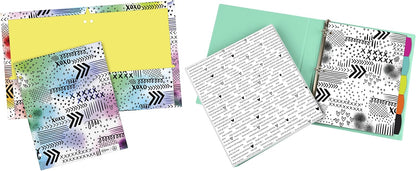 Avery + Amy Tangerine Designer Collection Binder, 1" Round Rings, 175-Sheet Capacity, Find Inspiration (28321)