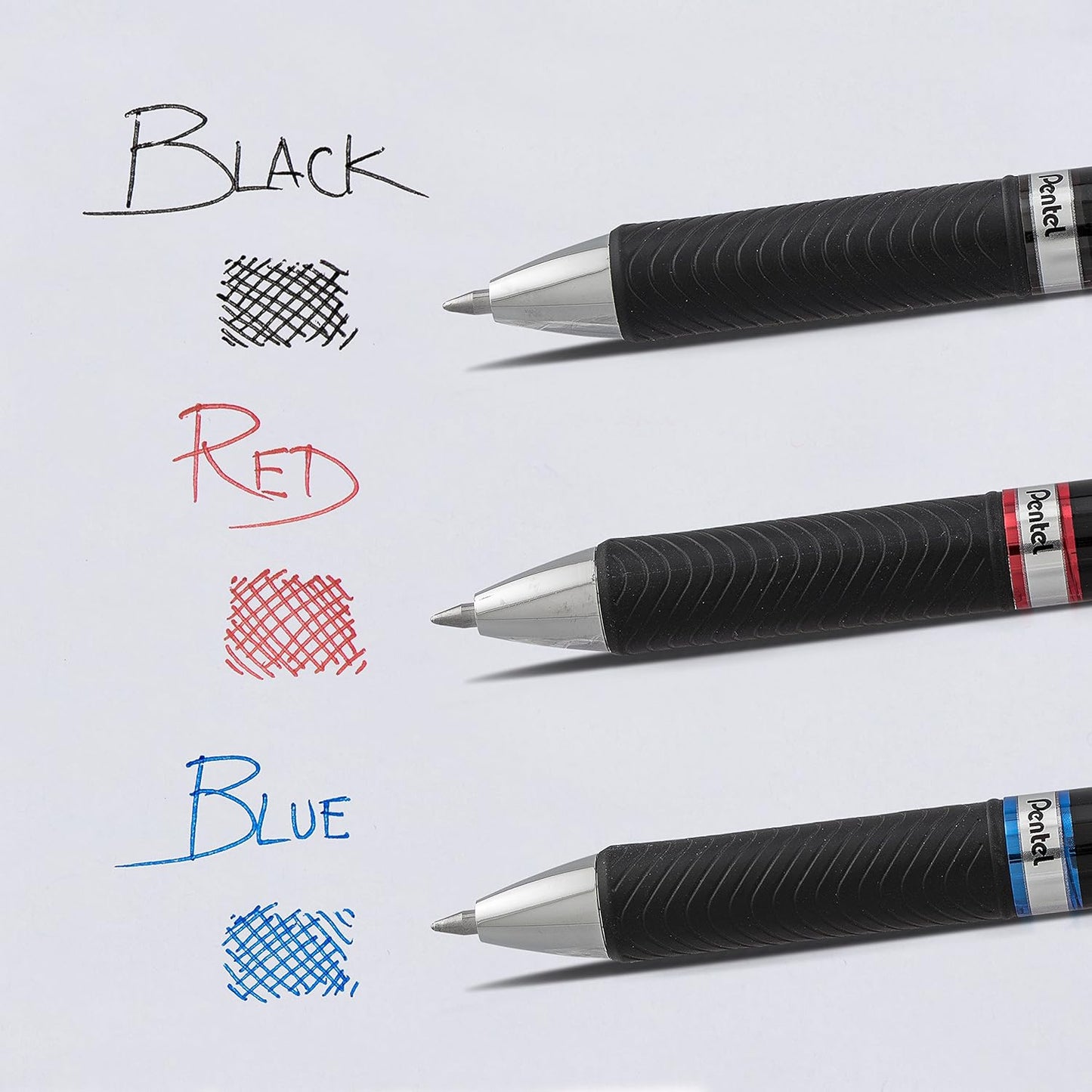 Pentel EnerGel Permanent Gel Ink Rollerball Pen, Black, 3 Pack (BLP77BP3A)