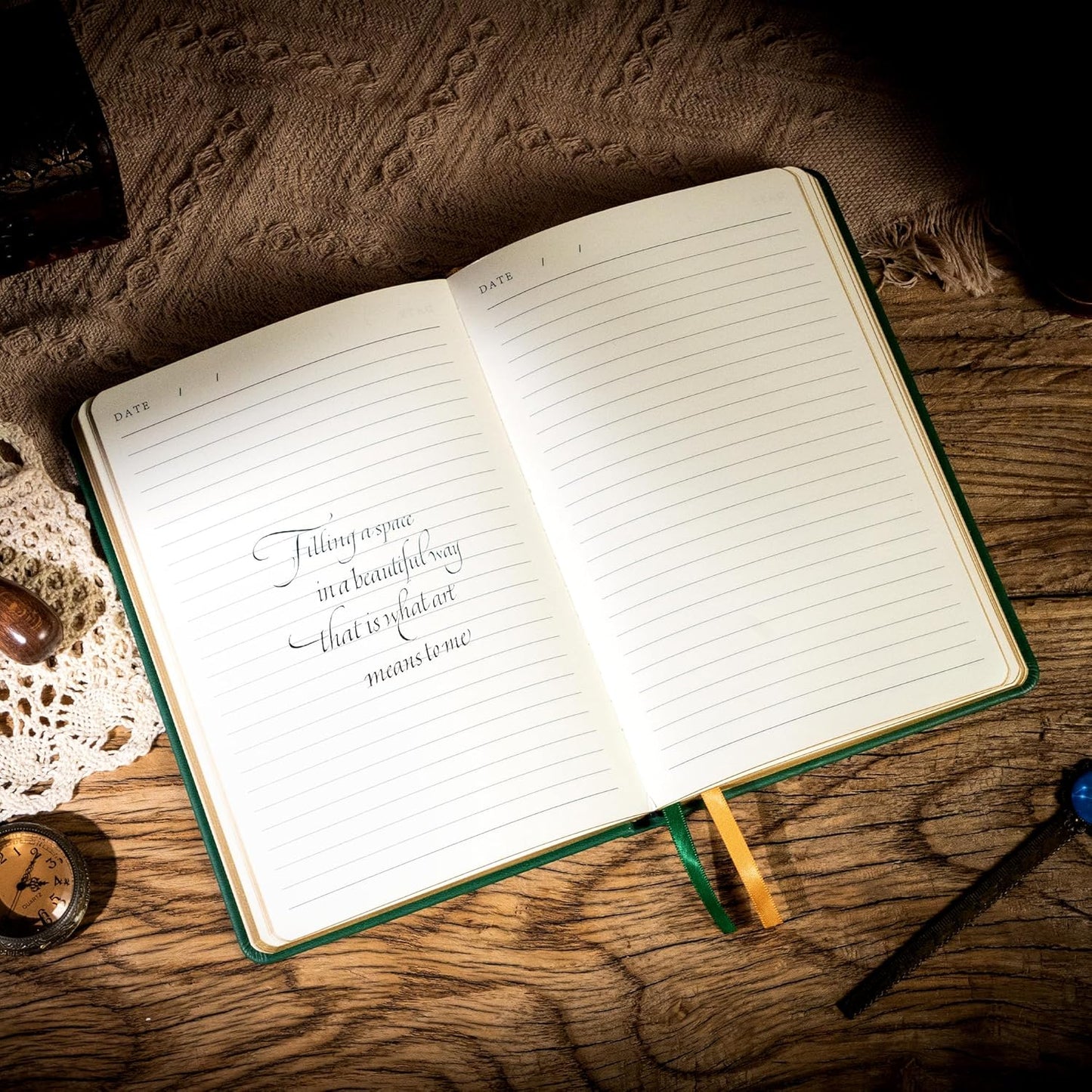 CAGIE 320 Pages Thick Hardcover Journaling Notebooks Vintage Leather Journal for Women Men A5 College Ruled Journals for Writing with Gift Box, 5.7 x 8.3 in, Blue