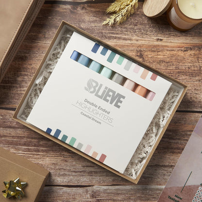 BLIEVE Aesthetic Cute Highlighters No Bleed Through, Dual Tip 8 Pack, Pastel Colors For Bible & Journaling