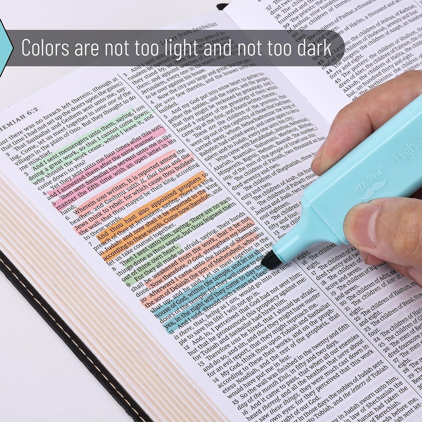 Mr. Pen- Pastel Highlighters, 8 Pack, Highlighters with Firm Chisel Tip, Quick Dry & Non-Toxic, No Bleed on Standard Paper, Ideal for Highlighting, Underlining, Journaling & Coloring