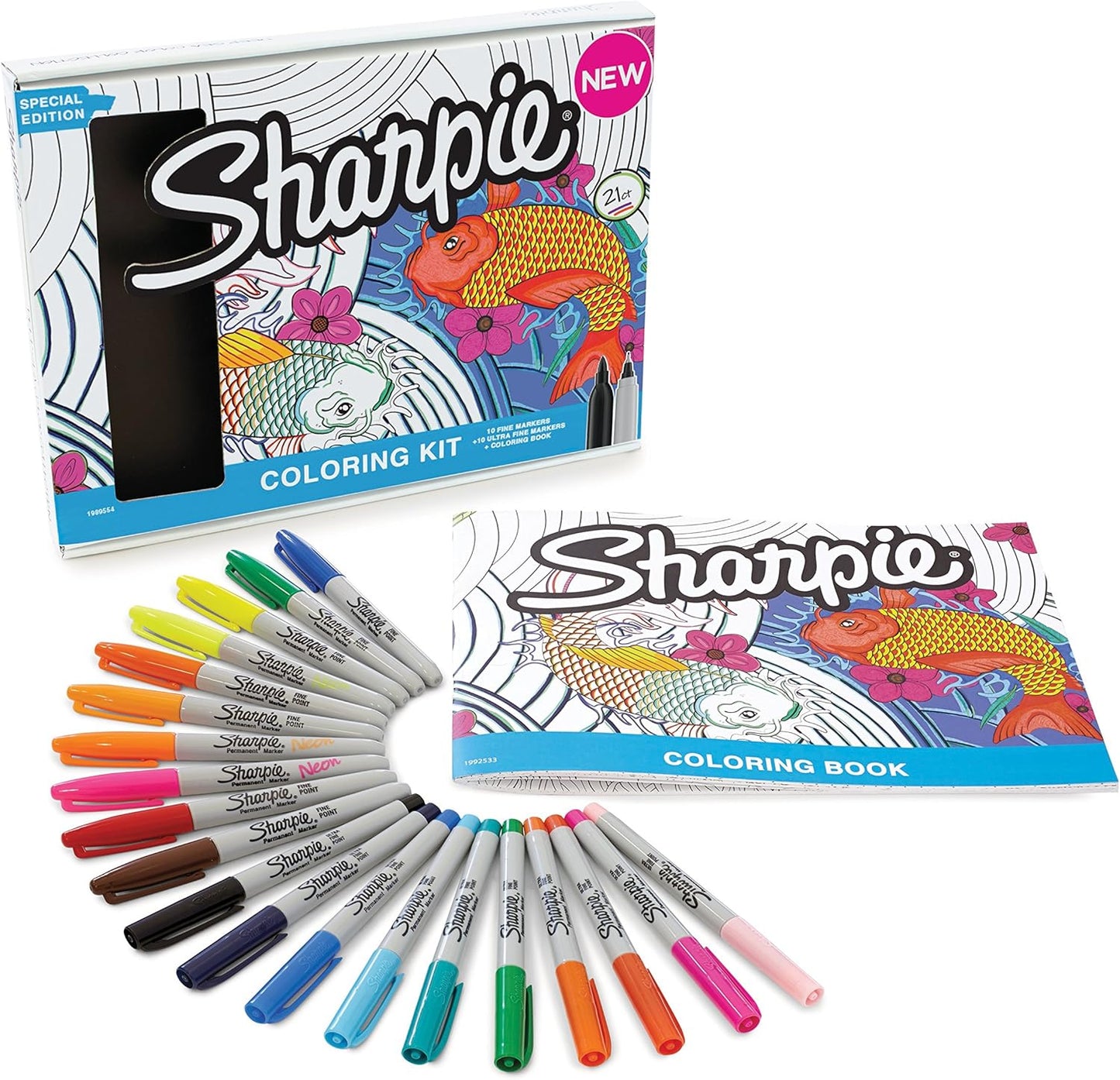 Sharpie Permanent Markers | Fine Point for Bold Details | BlackBlueRed and Green Ink Colours | 4 Marker Pens