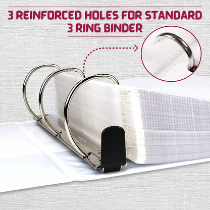 Sheet Protectors, 200 Count Clear Page Protectors for 3 Ring Binder, Top Loading Plastic Sleeves 8.5 x 11 inch